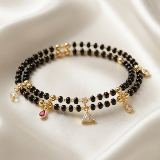 Double Layer Mangalsutra Charm Bracelet