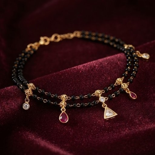 Double Layer Mangalsutra Charm Bracelet