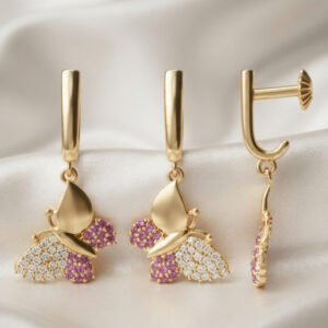 Butterfly Drop J-Hoop Earring